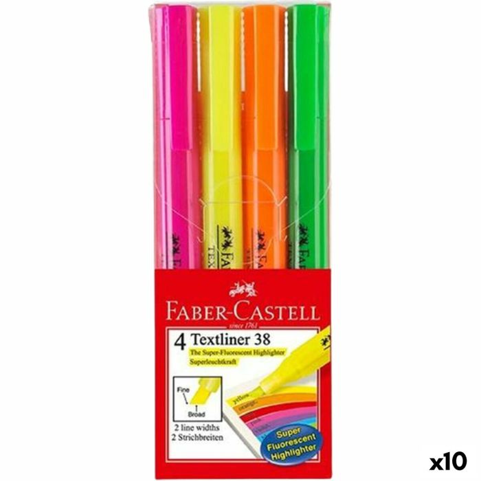 Set de Marcadores Fluorescentes Faber-Castell Textliner 38 10 Unidades 1