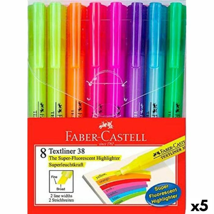 Set de Marcadores Fluorescentes Faber-Castell Textliner 38 5 Unidades 1