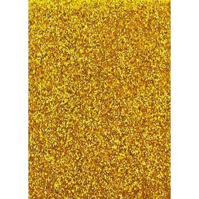 Papel Glitter Goma Eva Dorado 50 x 70 cm (10 Unidades) 1