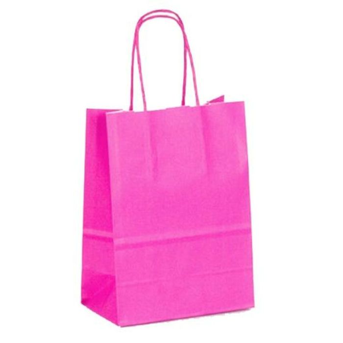 Bolsas Fama Papel Magenta Con asas 15 x 8 x 21 cm 25 Unidades 1