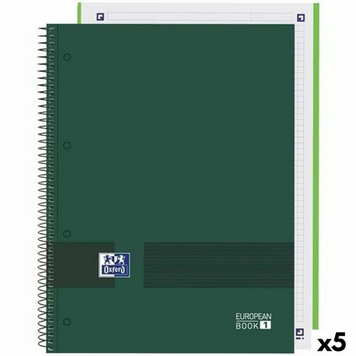 Cuaderno Oxford European Book Write&Erase Verde militar A4 (5 Unidades) 2
