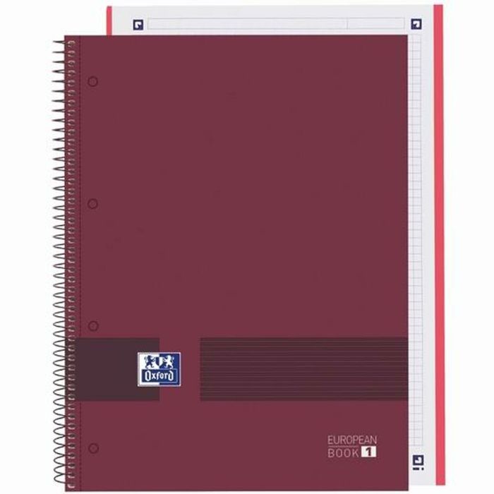 Cuaderno Oxford European Book Write&Erase Burdeos A4 (5 Unidades) 1