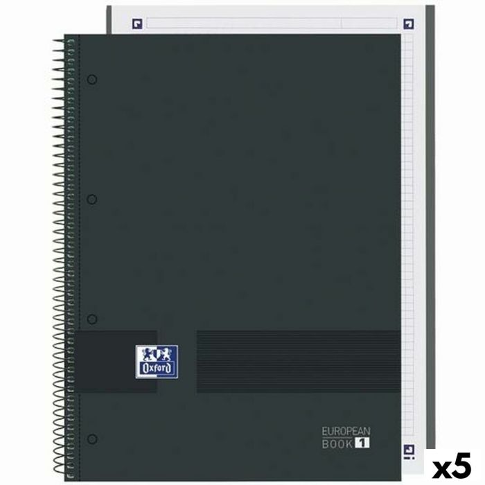 Cuaderno Oxford European Book Write&Erase Negro A4 (5 Unidades) 2