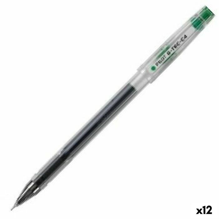 Bolígrafo de gel Pilot G-TEC-C4 Verde 0,2 mm (12 Unidades)