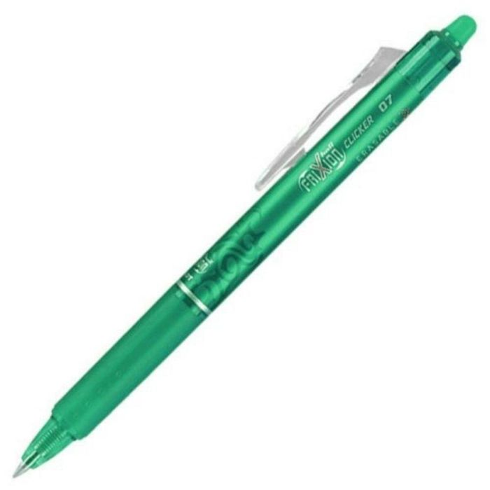 Bolígrafo Pilot Frixion Clicker Tinta borrable Verde 0,4 mm (12 Unidades) 1