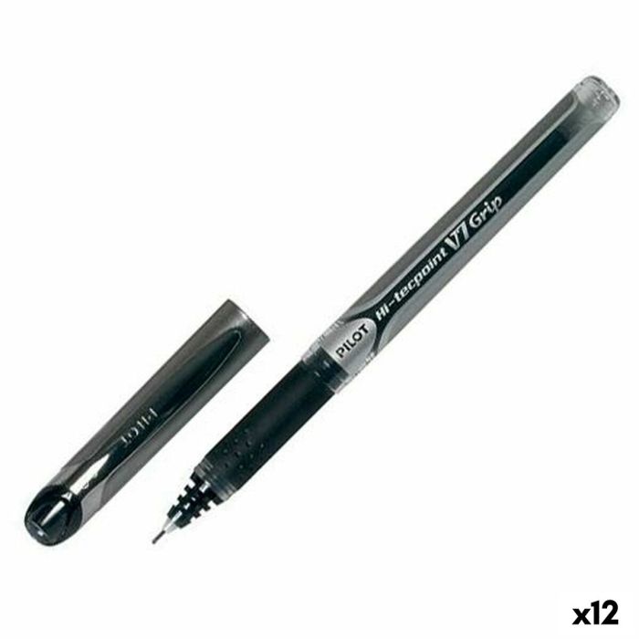 Bolígrafo Roller Pilot V7 Grip Negro 0,5 mm (12 Unidades)