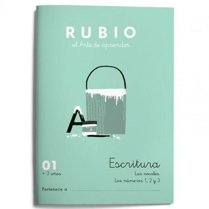 Cuaderno de escritura y caligrafía Rubio Nº01 A5 Español 20 Hojas (10 Unidades) 1