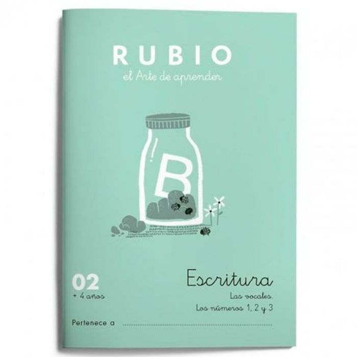 Cuaderno de escritura y caligrafía Rubio Nº02 A5 Español 20 Hojas (10 Unidades) 1
