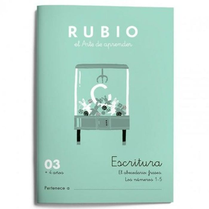 Cuaderno de escritura y caligrafía Rubio Nº03 A5 Español 20 Hojas (10 Unidades) 1