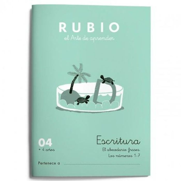 Cuaderno de escritura y caligrafía Rubio Nº04 Español 20 Hojas 10 Unidades 1