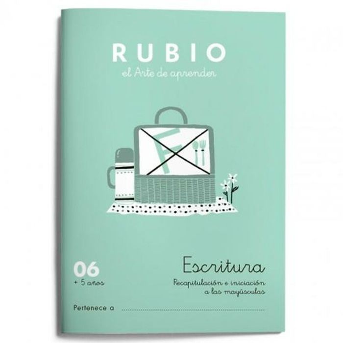 Cuaderno de escritura y caligrafía Rubio Nº06 Español 20 Hojas 10 Unidades 1