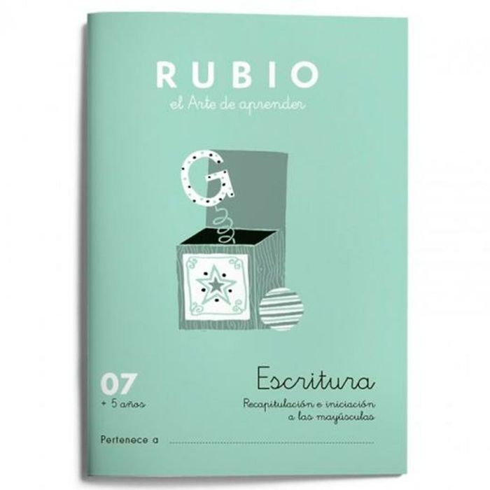 Cuaderno de escritura y caligrafía Rubio Nº07 Español 20 Hojas 10 Unidades 1