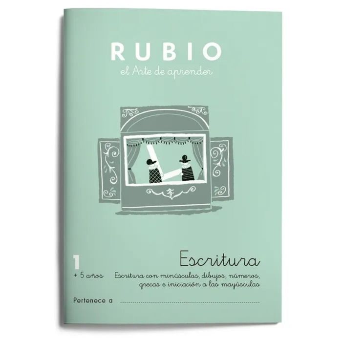 Cuaderno de escritura y caligrafía Rubio Nº1 A5 Español 20 Hojas (10 Unidades) 1