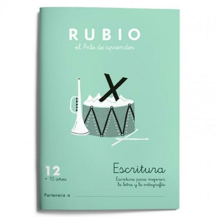 Cuaderno de escritura y caligrafía Rubio Nº12 Español 20 Hojas 10 Unidades 1
