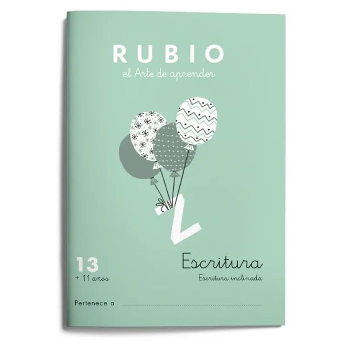 Cuaderno de escritura y caligrafía Rubio Nº13 A5 Español 20 Hojas (10 Unidades) 1