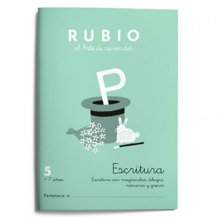Cuaderno de escritura y caligrafía Rubio Nº05 Español 20 Hojas 10 Unidades 1