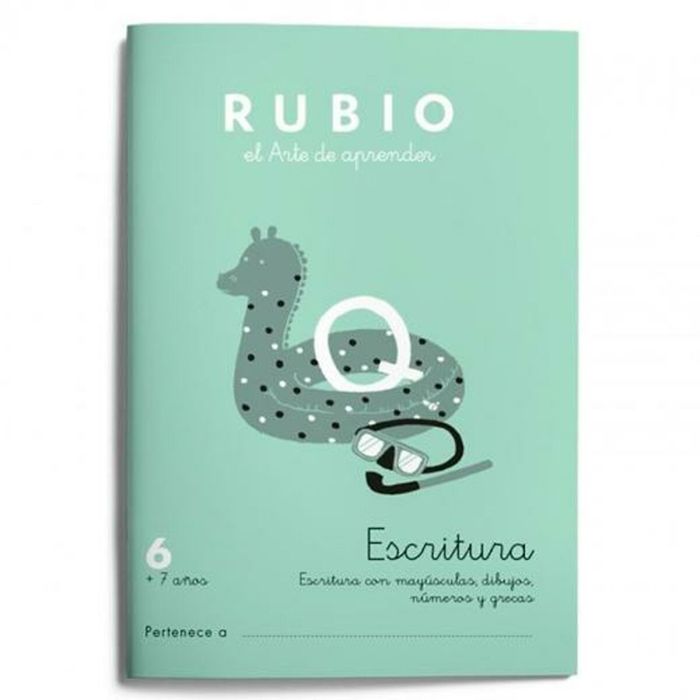 Cuaderno de escritura y caligrafía Rubio Nº06 Español 20 Hojas 10 Unidades 1