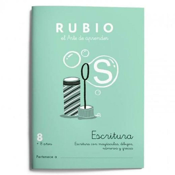 Cuaderno de escritura y caligrafía Rubio Nº8 A5 Español 20 Hojas (10 Unidades) 1