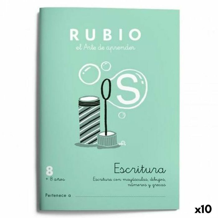 Cuaderno de escritura y caligrafía Rubio Nº8 A5 Español 20 Hojas (10 Unidades)