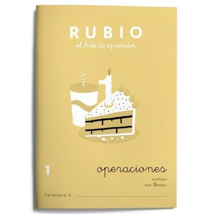 Cuaderno de matemáticas Rubio Nº1 A5 Español 20 Hojas (10 Unidades) 1