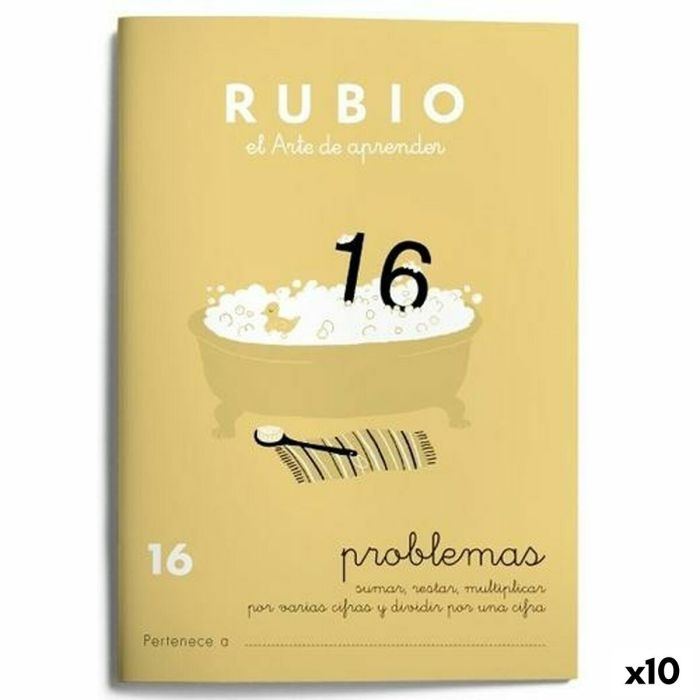 Cuaderno de matemáticas Rubio Nº 16 A5 Español 20 Hojas (10 Unidades)