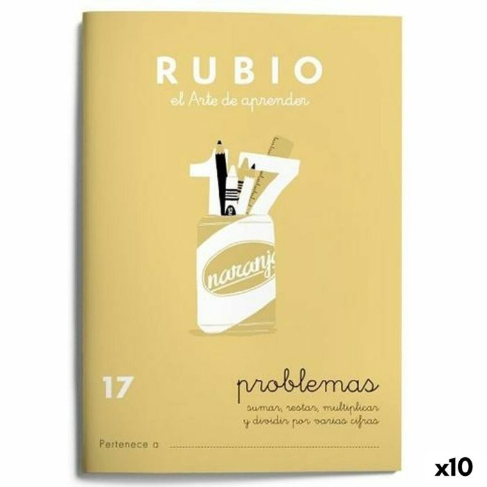 Cuaderno de matemáticas Rubio Nº 17 A5 Español 20 Hojas (10 Unidades)