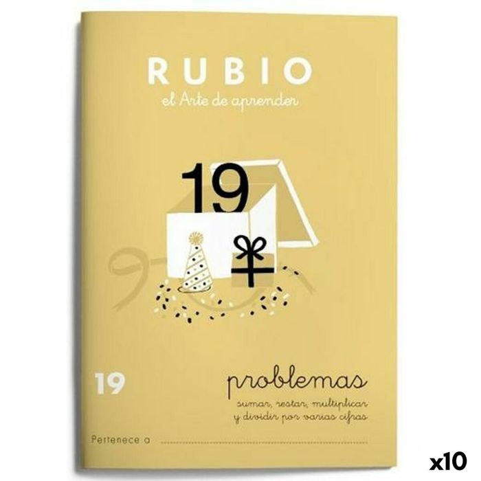 Cuaderno de matemáticas Rubio Nº19 A5 Español 20 Hojas (10 Unidades)