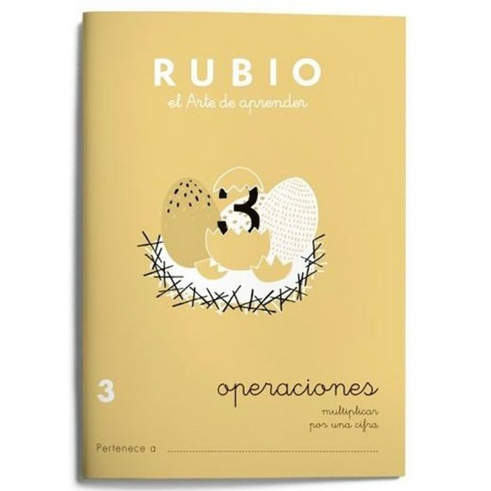 Cuaderno de matemáticas Rubio Nº3 Español 20 Hojas 10 Unidades 1