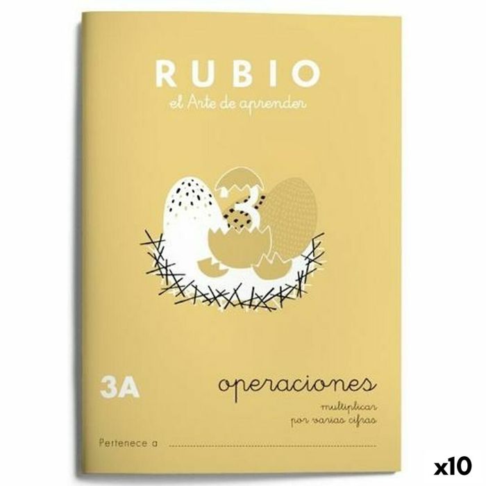Cuaderno de matemáticas Rubio Nº 3A A5 Español 20 Hojas (10 Unidades)
