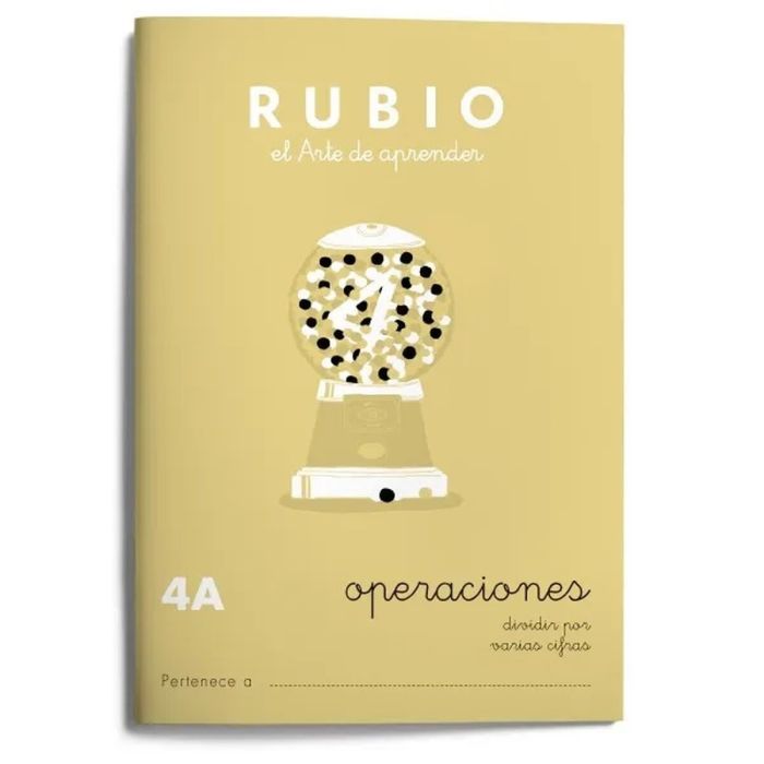 Cuaderno de matemáticas Rubio Nº4A A5 Español 20 Hojas (10 Unidades) 1