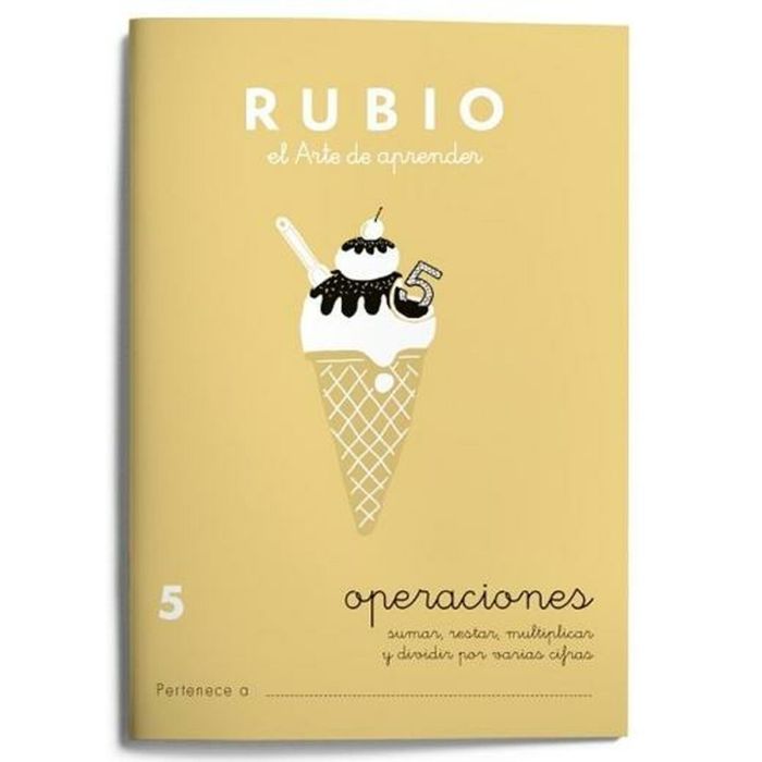 Cuaderno de matemáticas Rubio Nº 5 A5 Español 20 Hojas (10 Unidades) 1