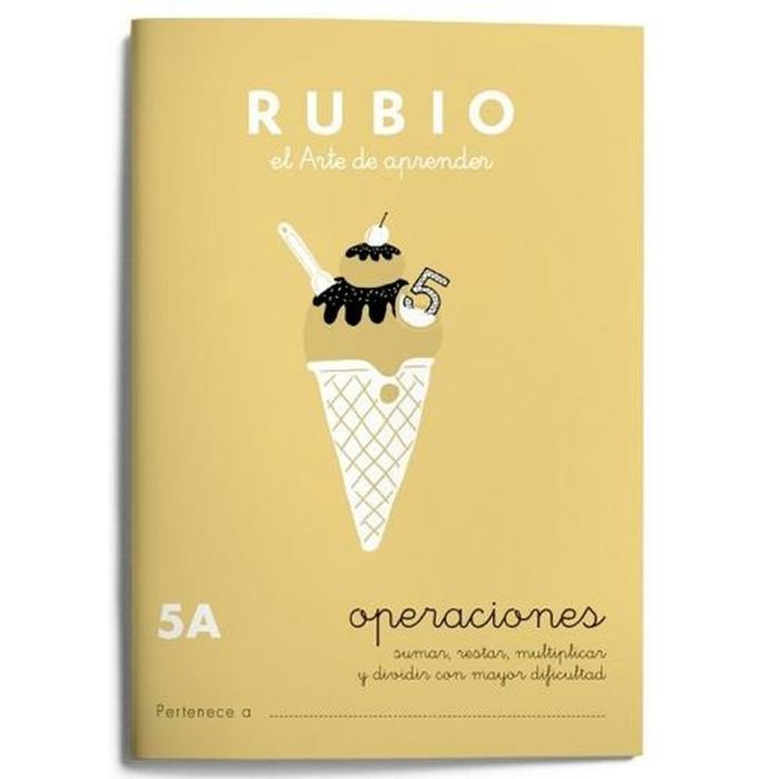 Cuaderno de matemáticas Rubio Nº 5A A5 Español 20 Hojas (10 Unidades) 1