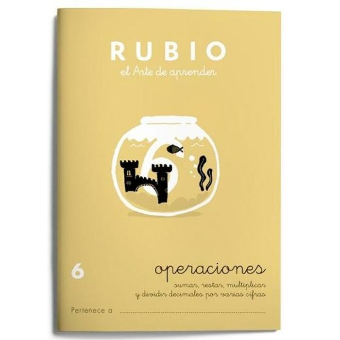 Cuaderno de matemáticas Rubio Nº 6 A5 Español 20 Hojas (10 Unidades) 1