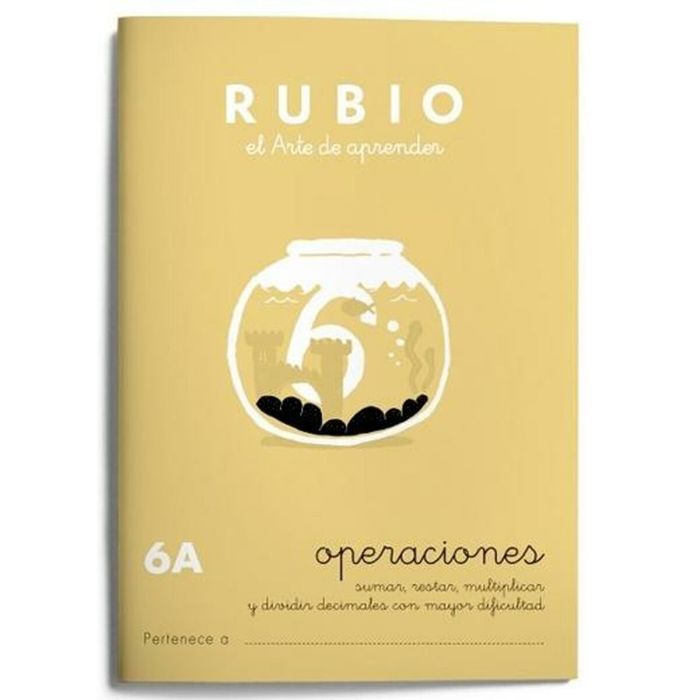 Cuaderno de matemáticas Rubio Nº 6A A5 Español 20 Hojas (10 Unidades) 1