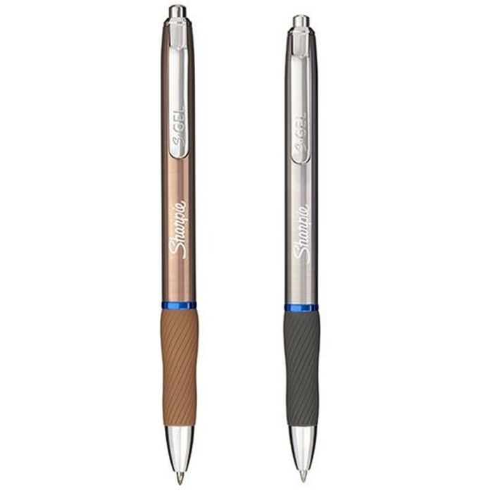 Bolígrafo Sharpie SGEL Metallic Azul Plateado Cobre 0,7 mm (12 Unidades) 1