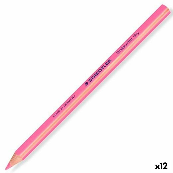 Lapices Fluorescente Staedtler Triangular Top Star Rosa Caja De 12 Unidades