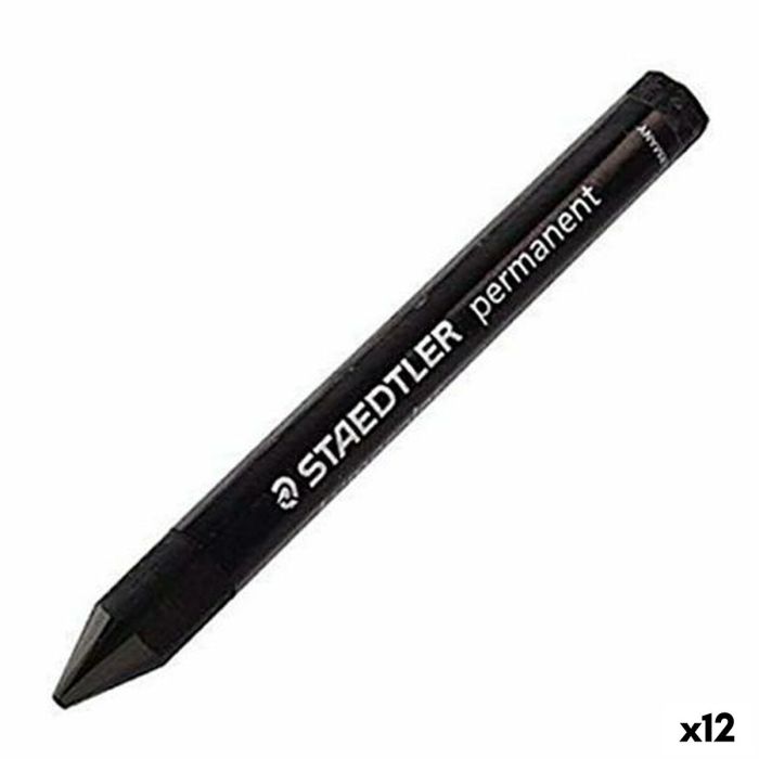 Lápiz de cera Staedtler Lumocolor 236-9 Negro Cera (12 Unidades)