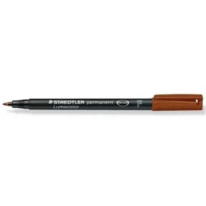 Rotulador permanente Staedtler Lumocolor Marrón (10 Unidades) 1