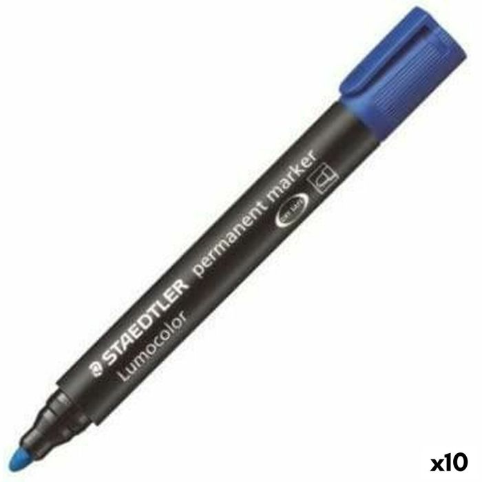 Rotulador permanente Staedtler Lumocolor 352-3 Azul (10 Unidades)