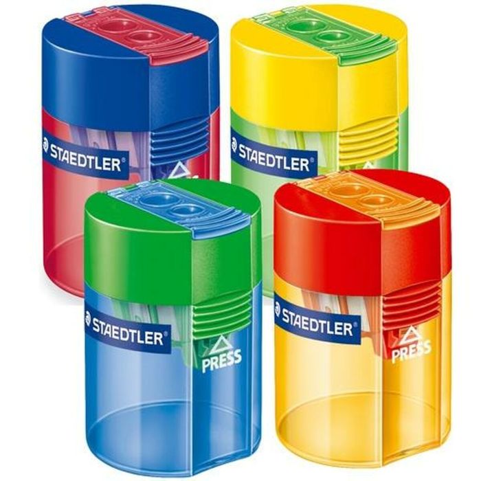 Sacapuntas Staedtler Multicolor Con depósito Plástico (10 Unidades) 1