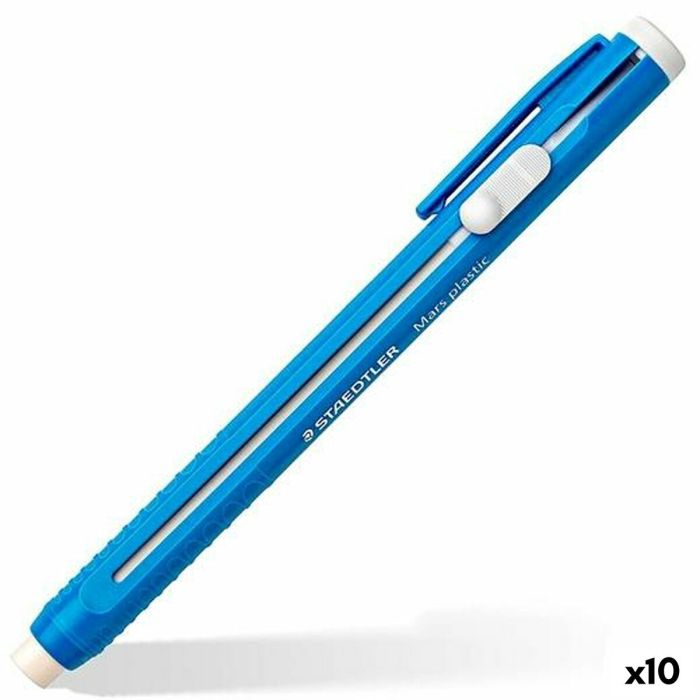 Portagomas Staedtler Mars Plastic Azul (10 Unidades)