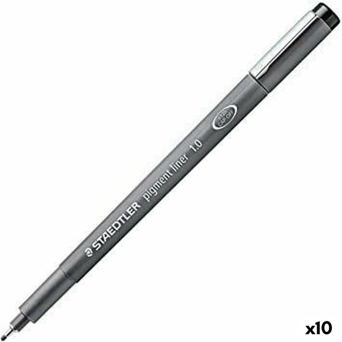 Rotuladores Staedtler Pigment Line Negro (10 Unidades)