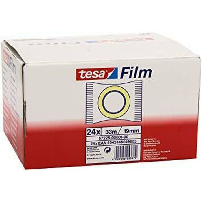 Cinta Adhesiva TESA 19 mm 33 m Transparente (24 Unidades) 1