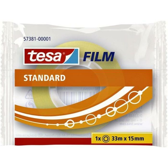 Cinta Adhesiva TESA 15 mm 33 m Transparente (30 unidades) 1