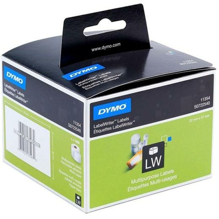 Etiquetas para Impresora Dymo Blanco Negro 32 x 57 mm 1000 Piezas (6 Unidades) 1