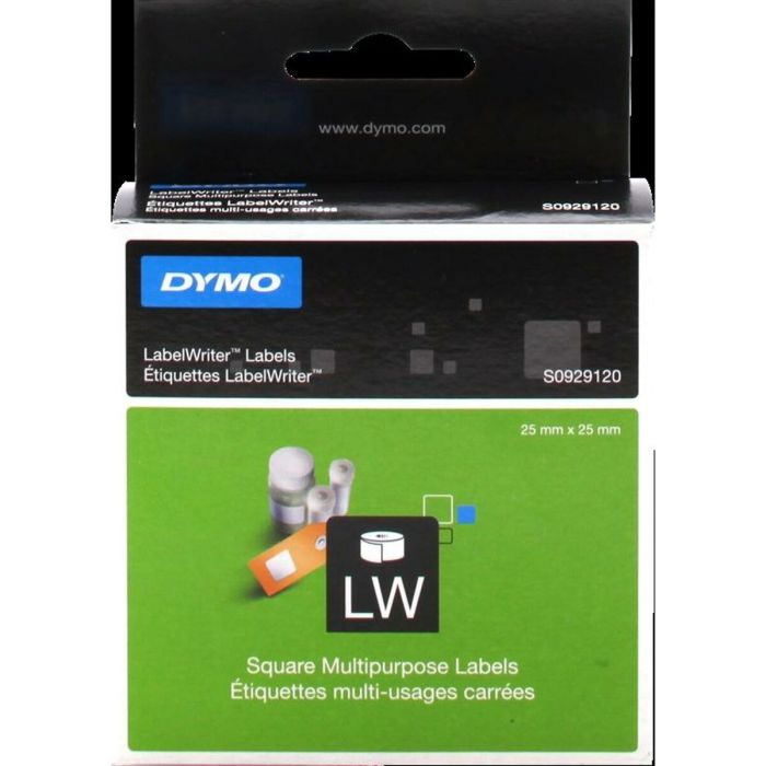 Cinta Laminada Dymo LabelWriter Blanco Etiquetas 25 x 25 mm (6 Unidades) 1