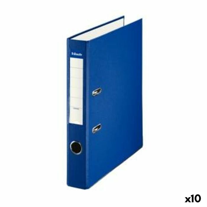 Caja archivador de palanca Classic Blue Cuarto apaisado 