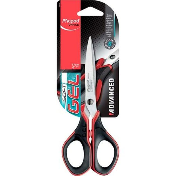 Tijeras Maped Advanced Soft Gel Rojo Negro Acero Inoxidable 17 cm (24 Unidades) 1 Tijeras Maped Advanced Soft Gel Rojo Negro Acero Inoxidable 17 cm (24 Unidades) 1