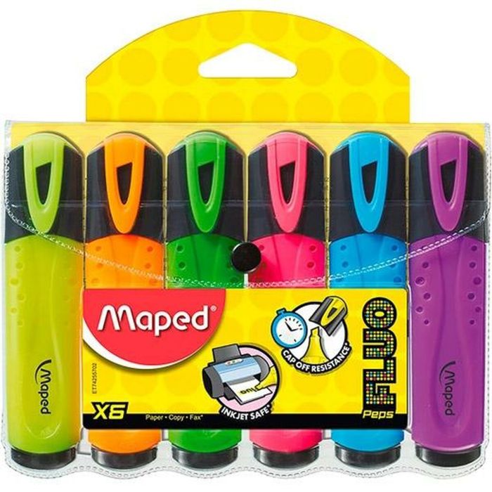 Marcador Fluorescente Maped Peps Classic Multicolor (12 Unidades) 1