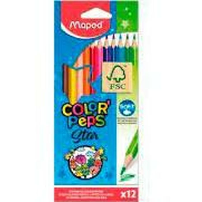Lápices de colores Maped Color' Peps Star Multicolor 12 Piezas (12 Unidades) 1